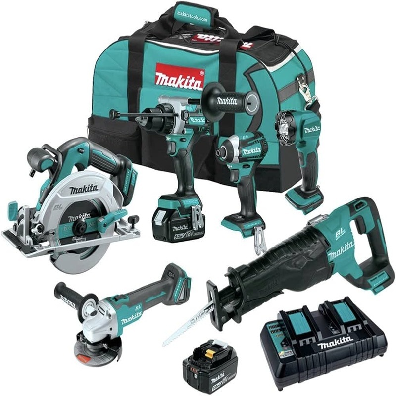 Makita 18V LXT Lithium-Ion Brushless Cordless 6-Pcs Combo Kit (5.0Ah)-Makitas_2