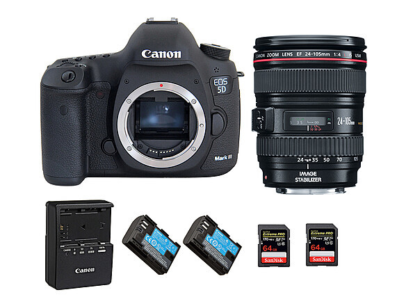 Canon EOS 5 D Mark III DSLR Cameras 22.3 MP Full Frame C MOS with Lens_2