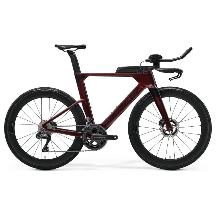 Merida Carbon Triathlon Bike - TIME WARP TRI LIMITED - 2026 - burgundy red_2
