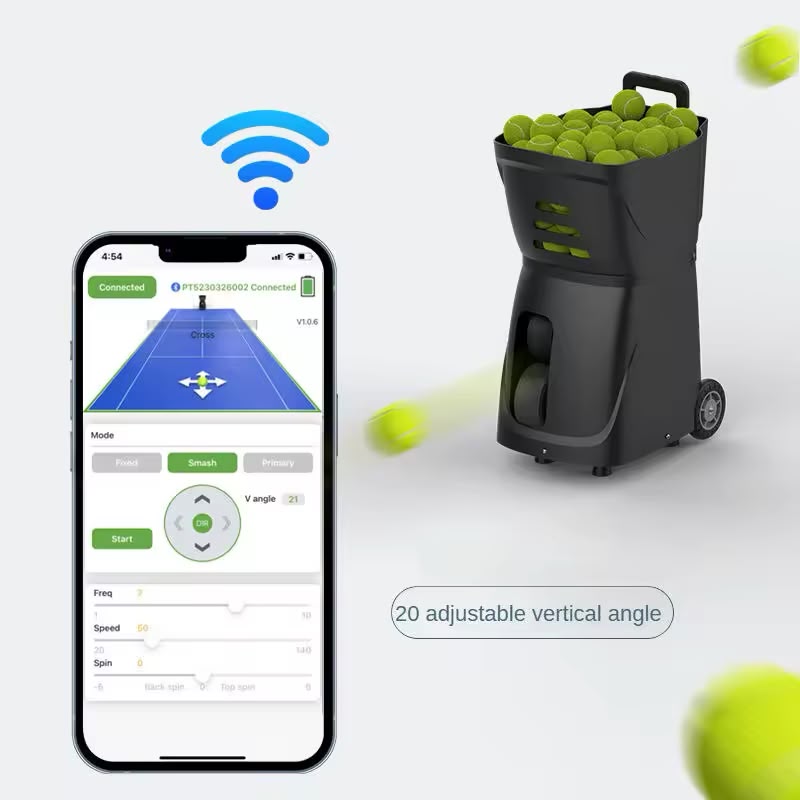Special Price for App Control Automatic Smart Tennis Ball Shooting Machine Tennis Ball Machine with Remote_4