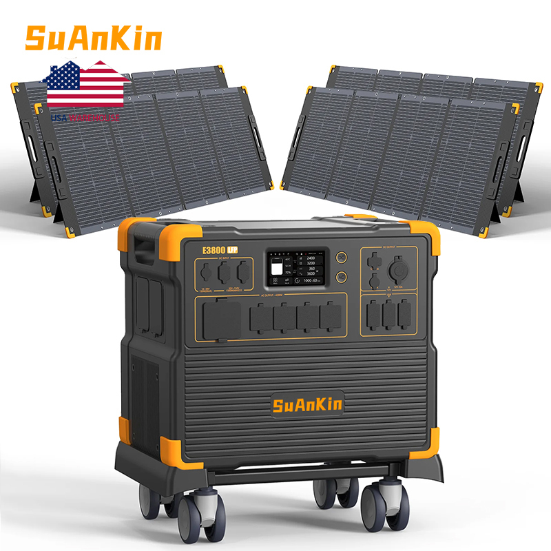 Emergency Power 3072WH 3840Wh LiFePO4 Solar Generator UPS Power Station for Home Blackout Backup_2