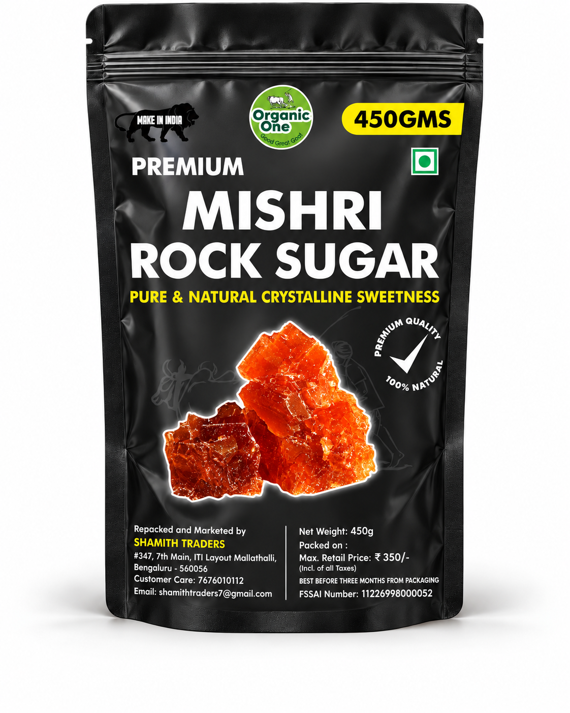 Organic One Rock Sugar | Crystal Mishri | Kallusakkare | Red 450 G- Pure Natural Sweetness For Health & Taste | kalsakkare_2