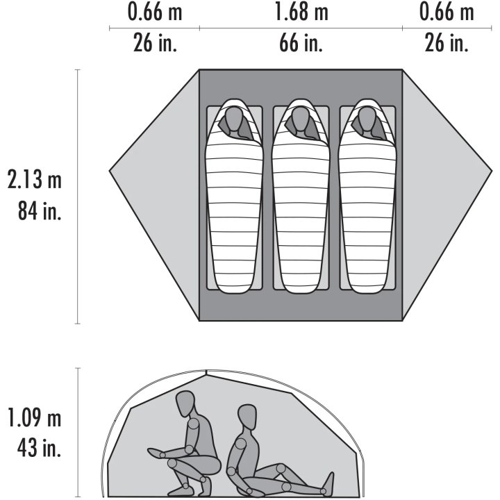 MSR FreeLite U24 3 Camping Tents - Green_7