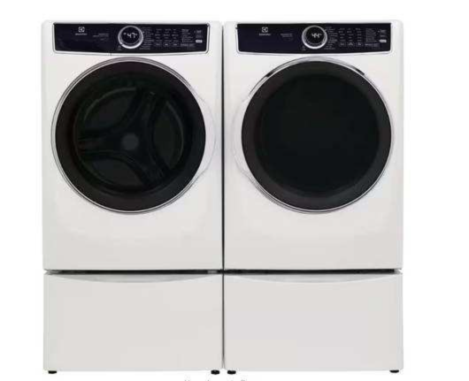 New Storage Drawer Pedestal Front Load Washer and Electric Dryer Set_2
