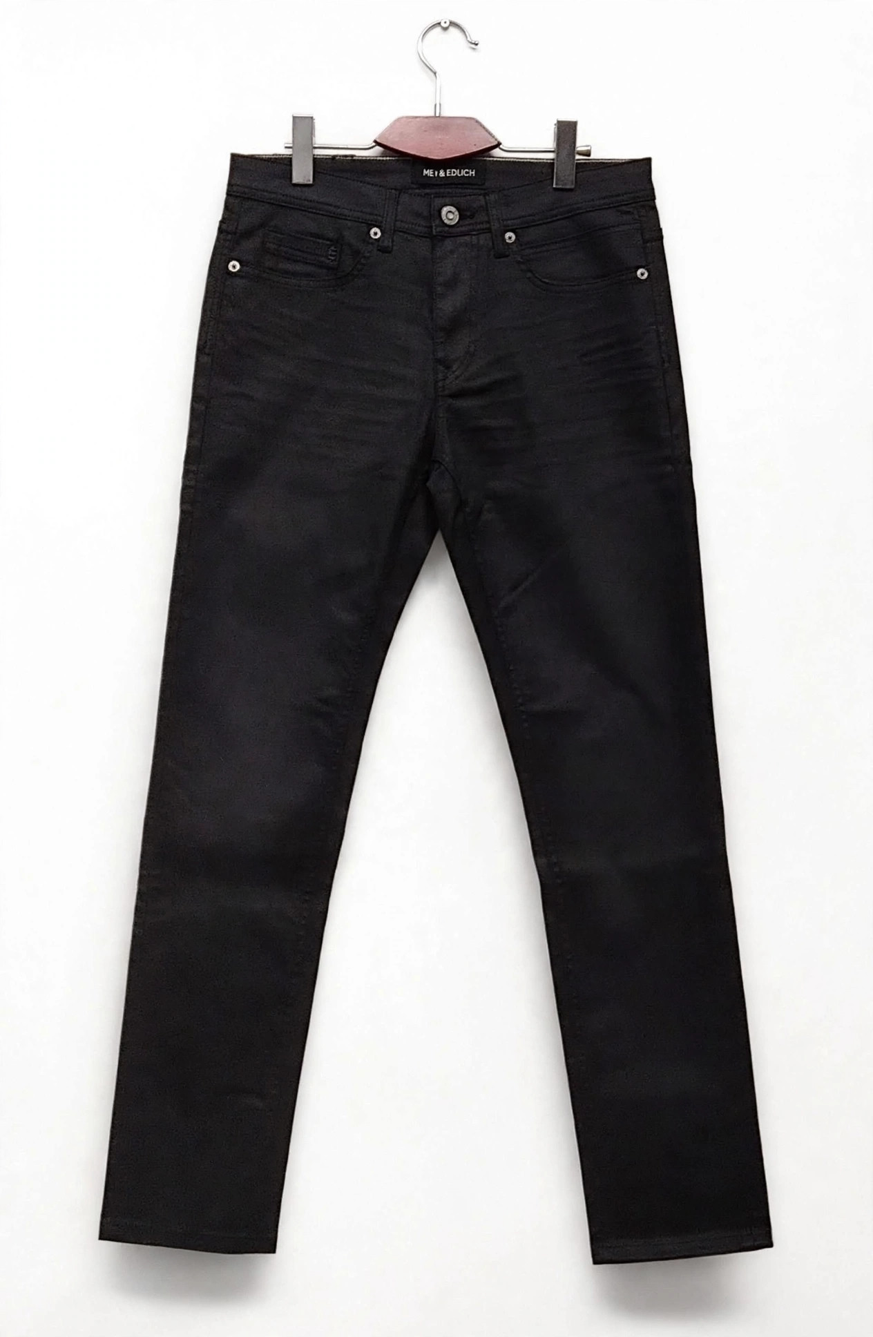 Men's Black Slim-Fit Denim Jeans_2