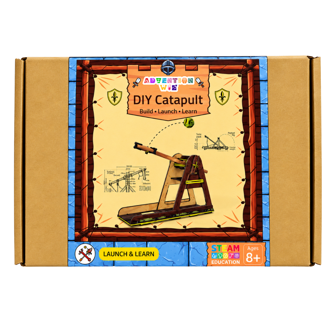 Adventionwiz diy catapult kit – educational stem engineering toy for kids
