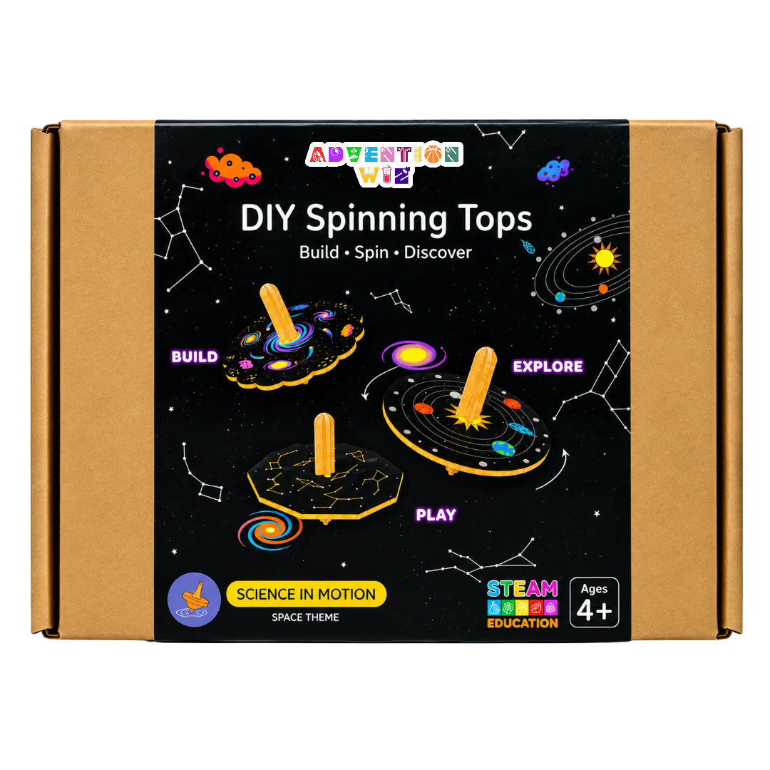 Adventionwiz diy spinning tops stem educational toy kit for kids