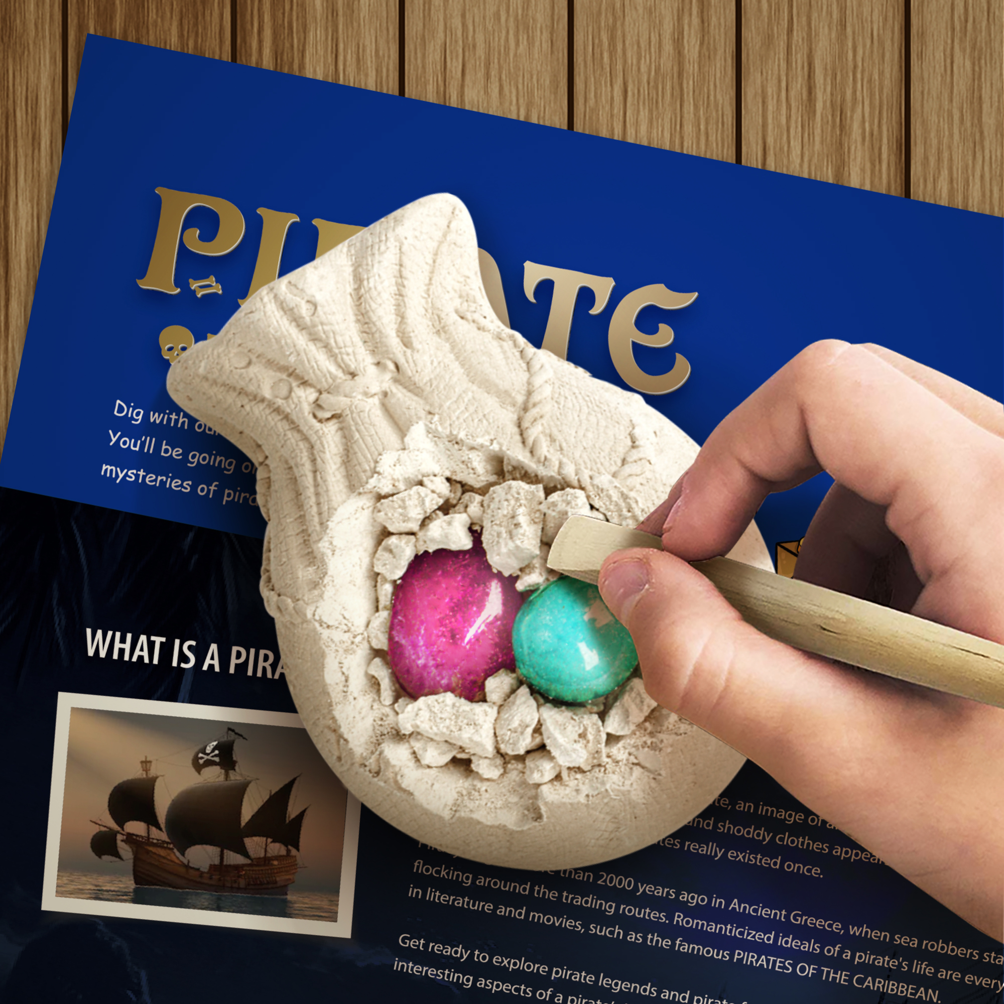 Piano Potato 5-in-1 Pirate Treasure Dig Kit_2