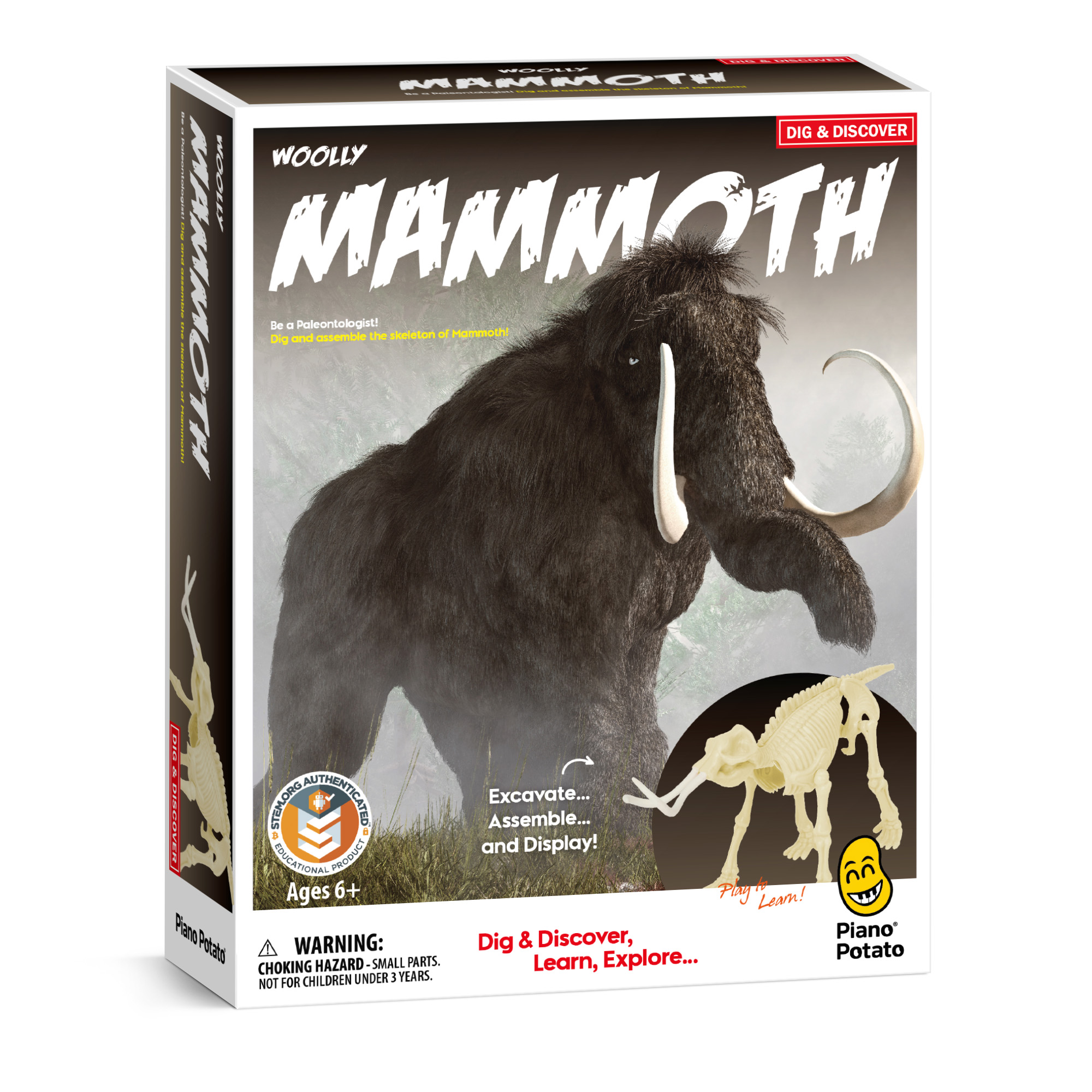 Piano Potato Woolly Mammoth Excavation and Build Kit_2