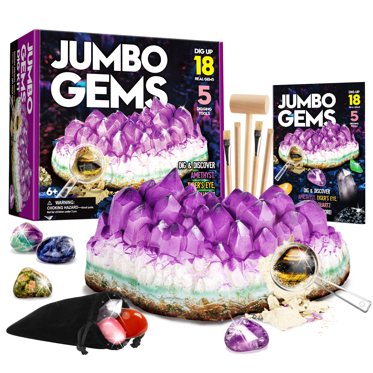 Jumbo Gems Dig Kit 18 Gemstone Discoveries_2