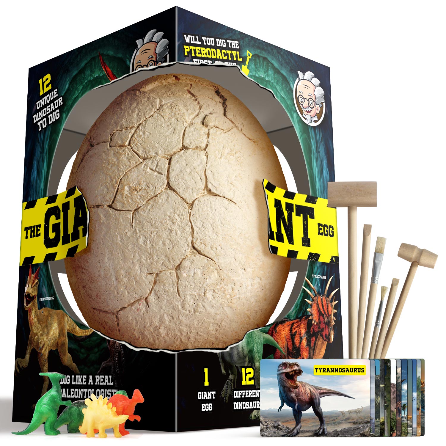 Jumbo Dinosaur Egg Dig Kit 12 Dinosaur Figures_2