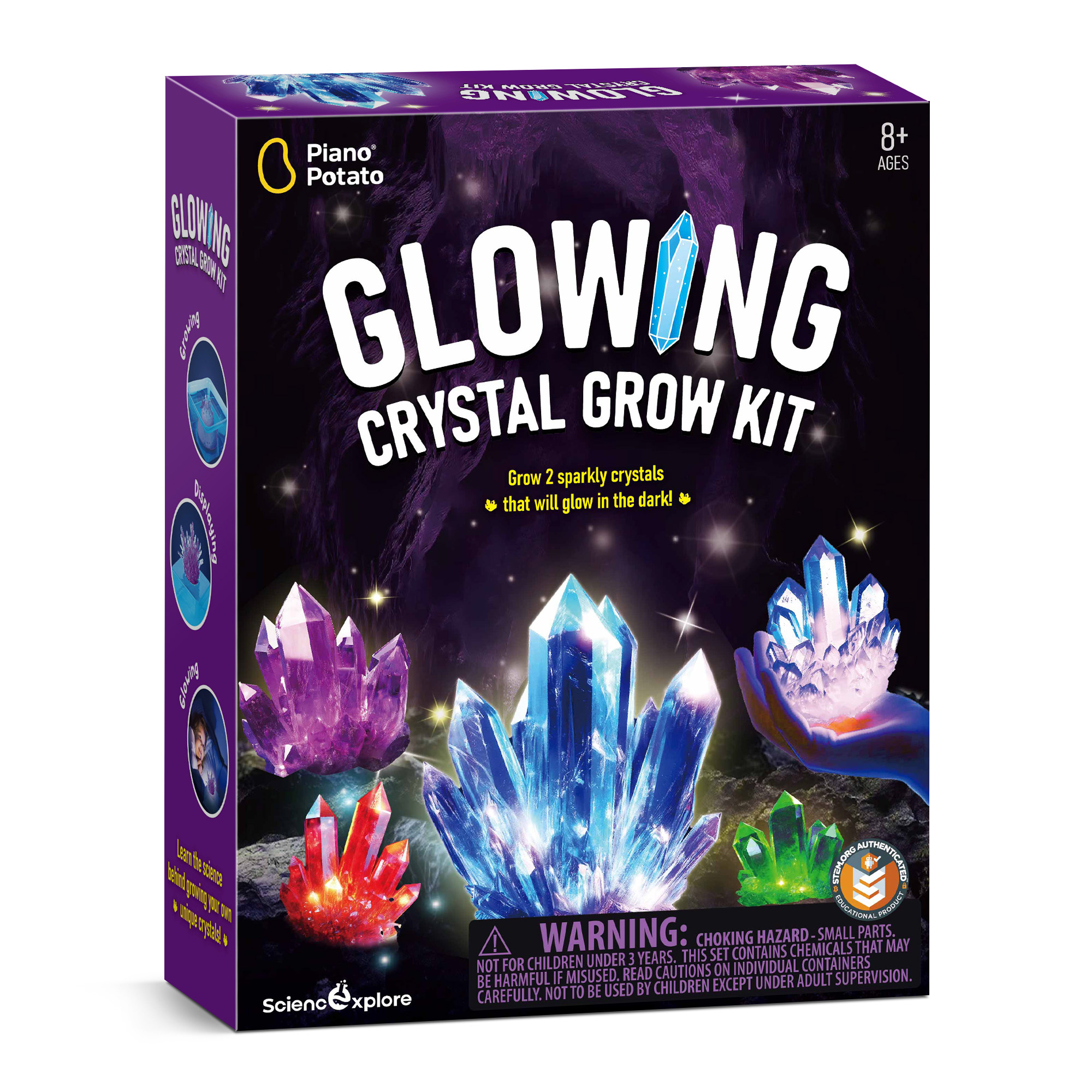 Piano Potato Glowing Crystal Grow Kit Grow 2 Crystals_2