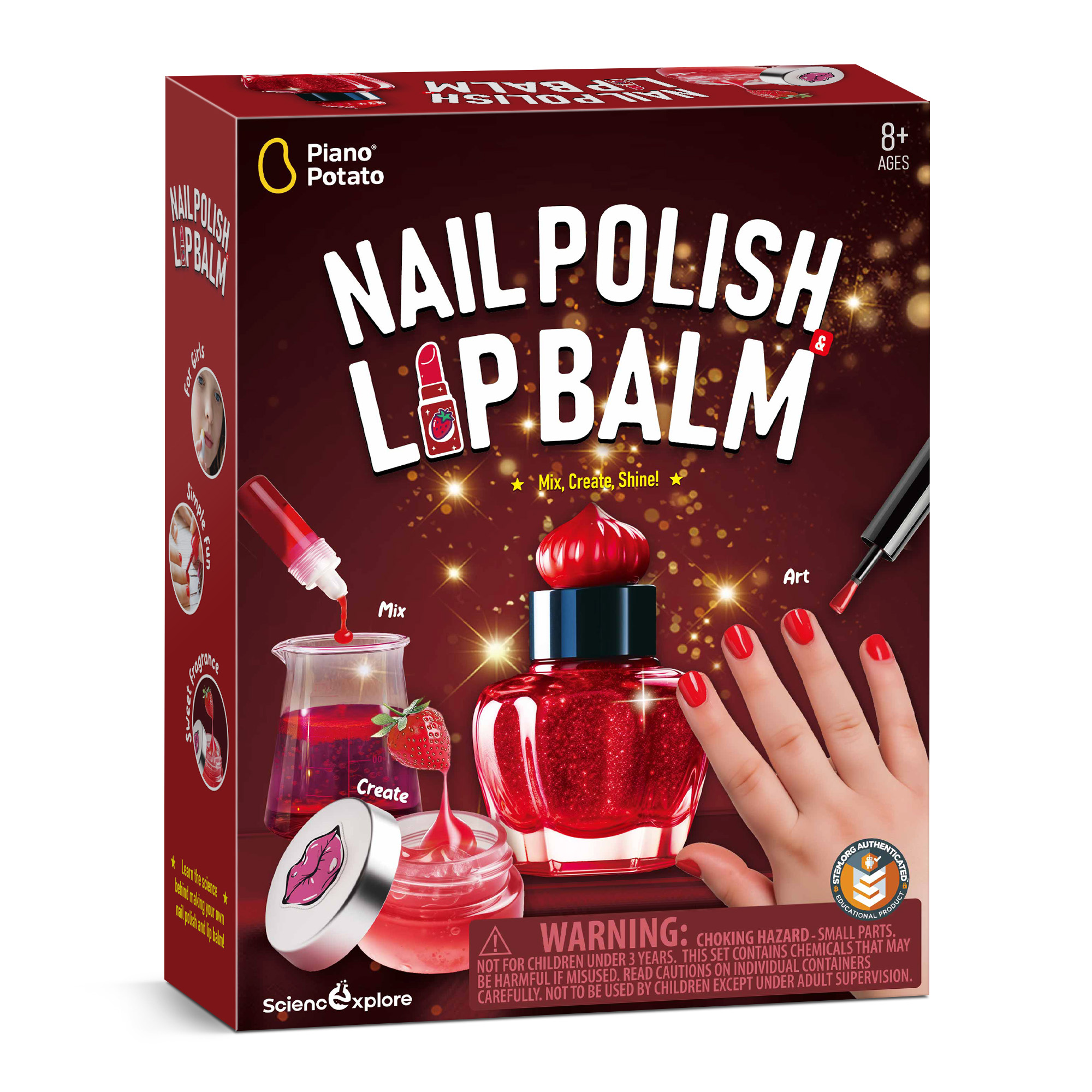 Piano Potato Make Your Own Nail Polish and Lip Balm Science Kit_2