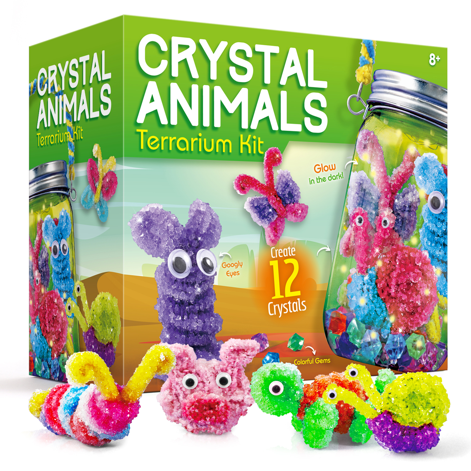 Piano Potato Crystal Animals Light Up Terrarium Kit_2