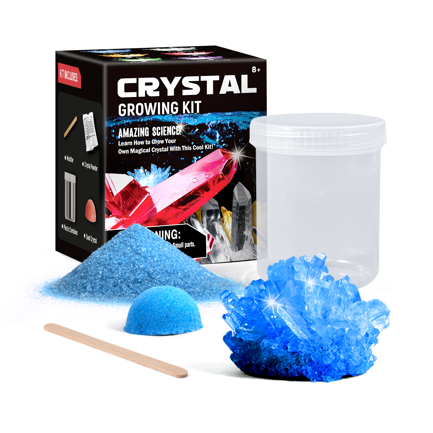 Piano Potato Blue Crystal Growing Kit with Display Base_2