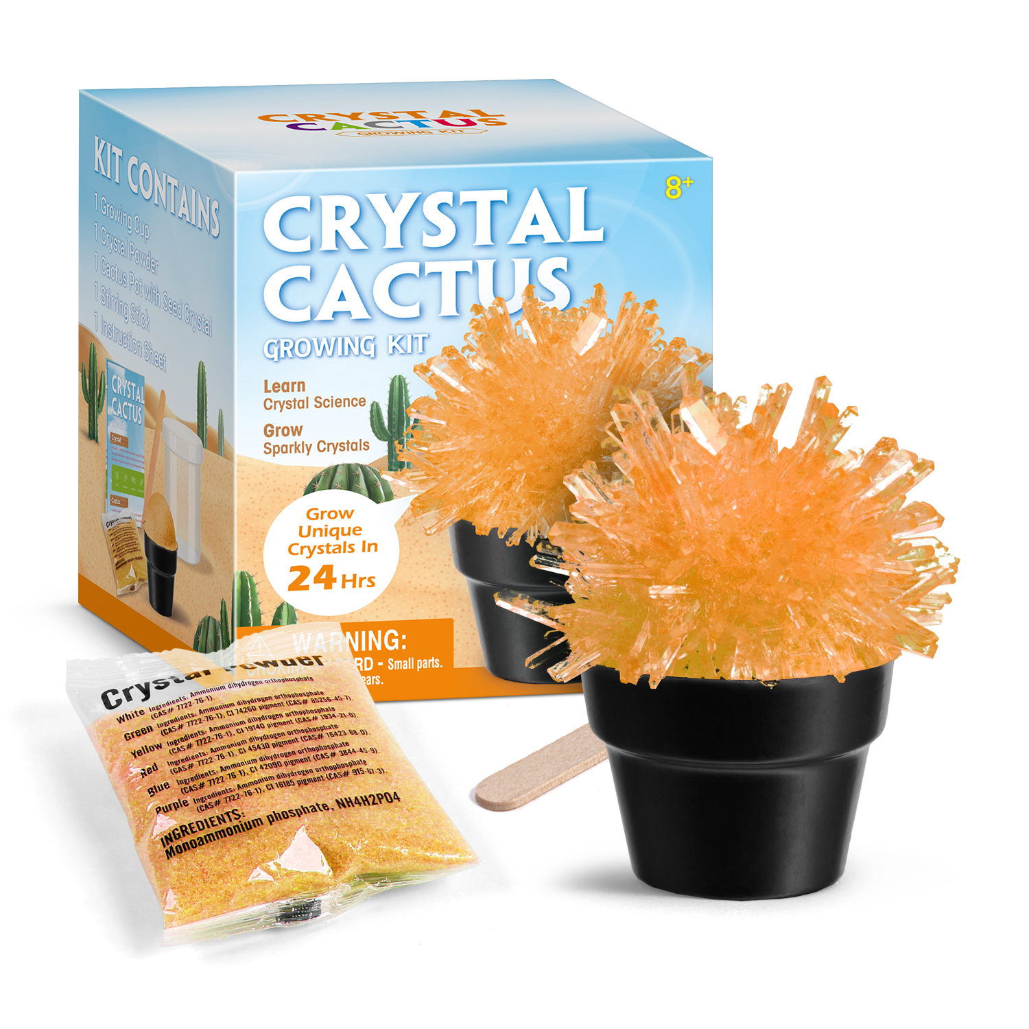 Piano Potato Orange Crystal Cactus Growing Science Kit_2