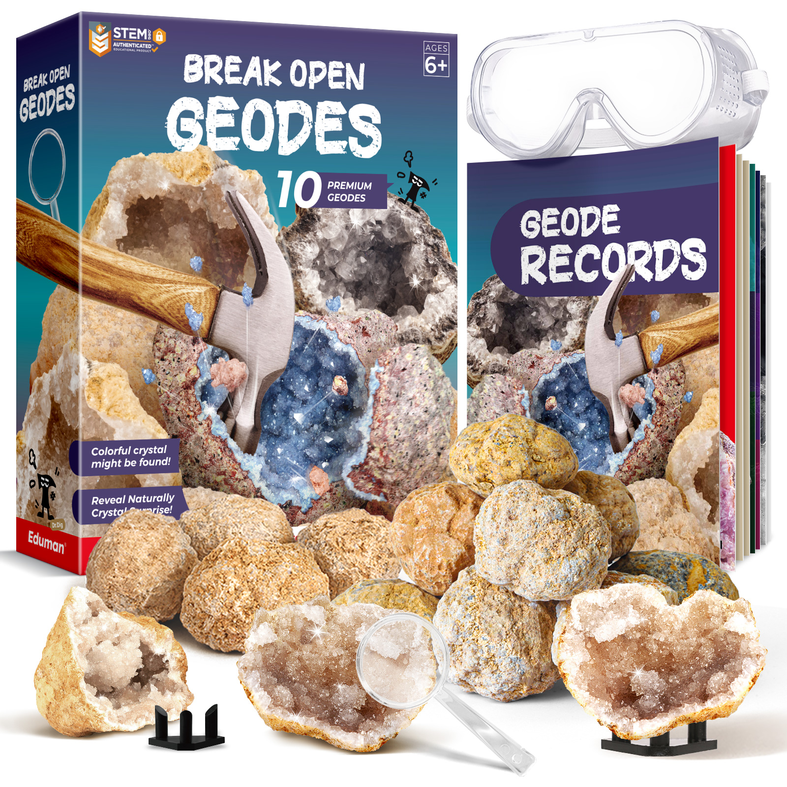Piano Potato Break Open Geodes Kit 10 Natural Geodes_2