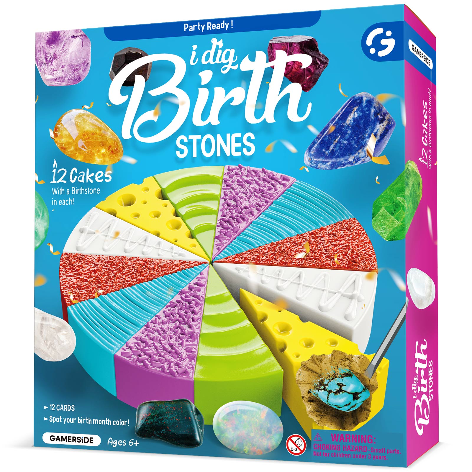 Gamerside Birthstone Cake Dig Kit 12 Blocks_2