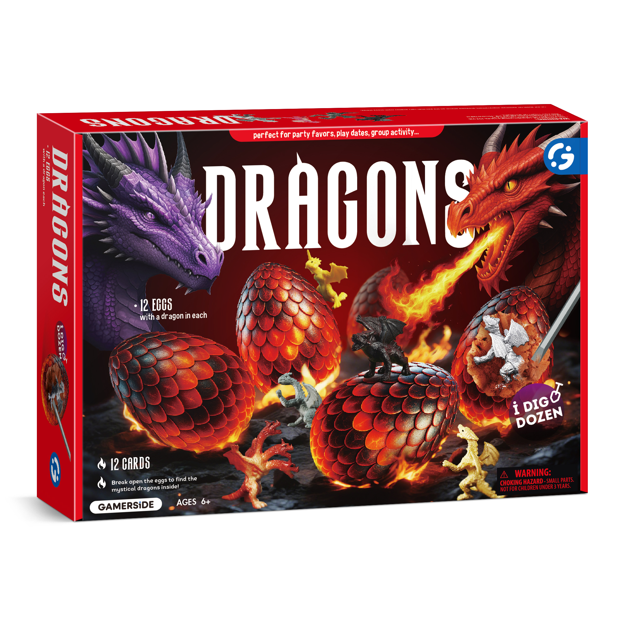 Gamerside Dragon Egg Dig Kit 12 Dragons_2
