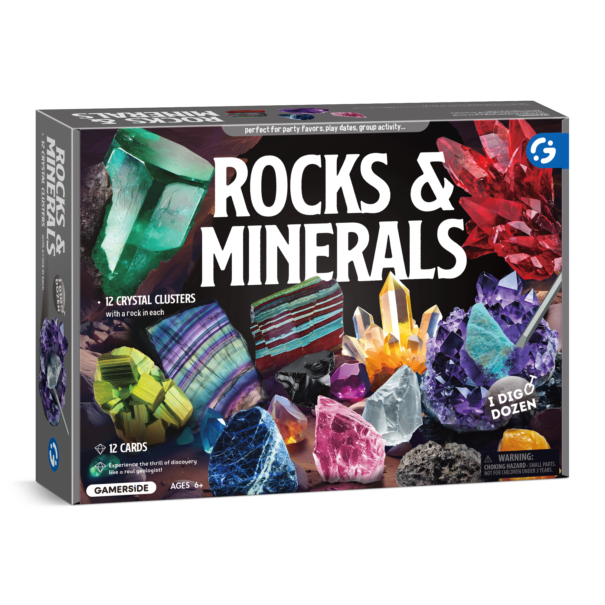 Gamerside Rocks and Minerals Dig Kit 12 Blocks_2