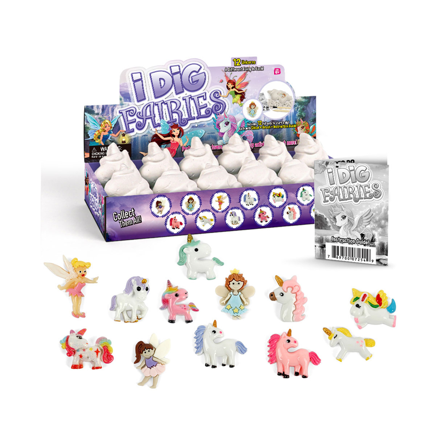 Gamerside Fairy and Unicorn Dig Kit 12 Assorted Blocks_2