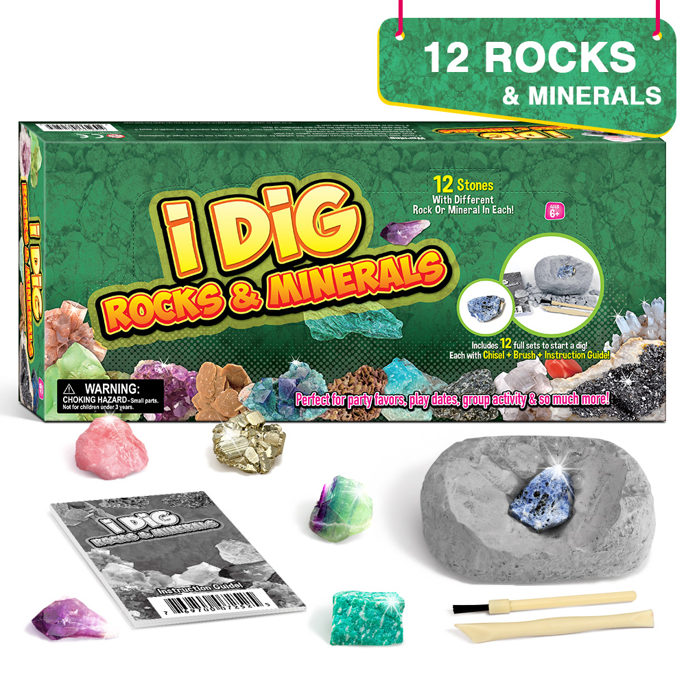 Eduman Rocks and Minerals Dig Counter Display 12 Blocks_2