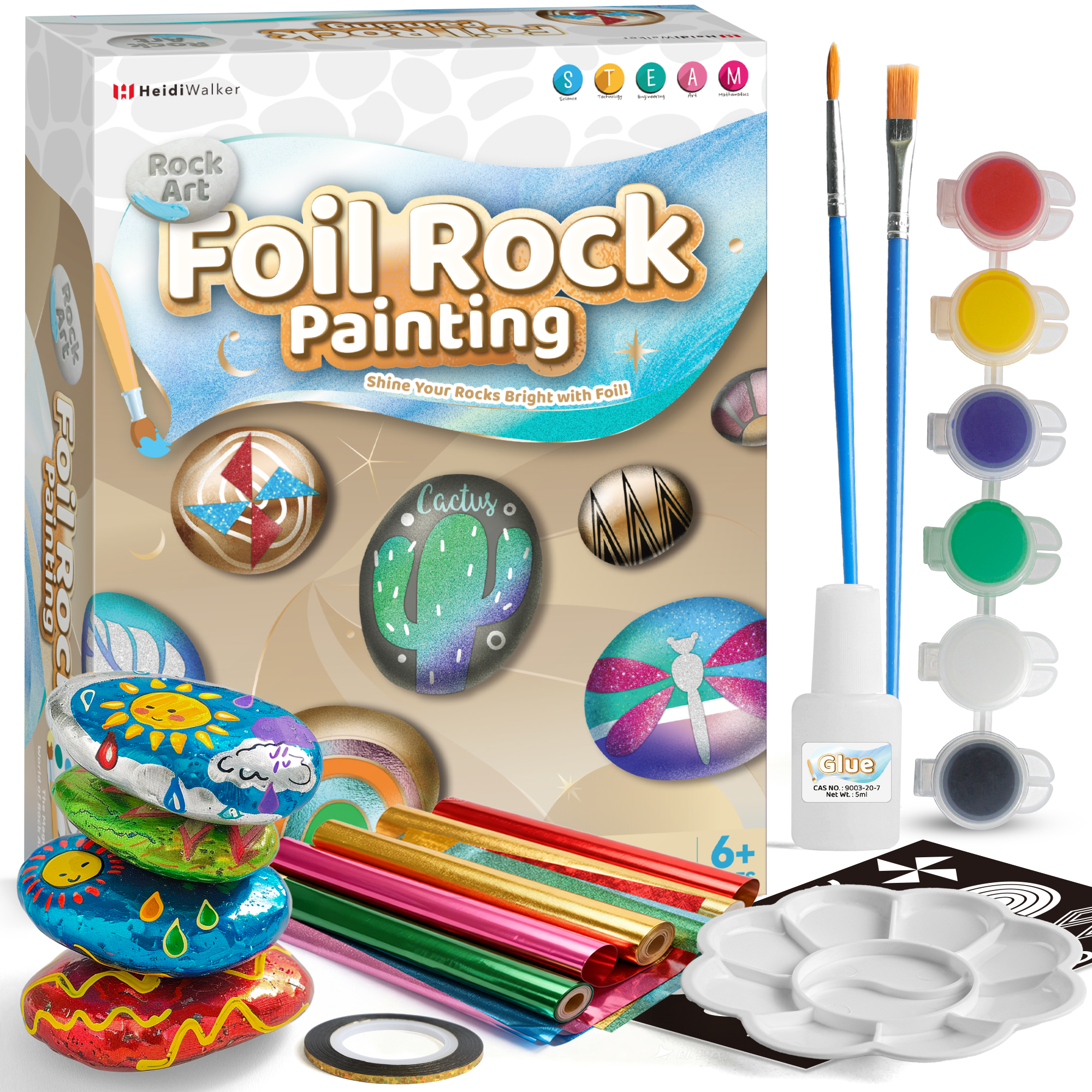 HeidiWalker Foil Rock Painting Craft Kit_2