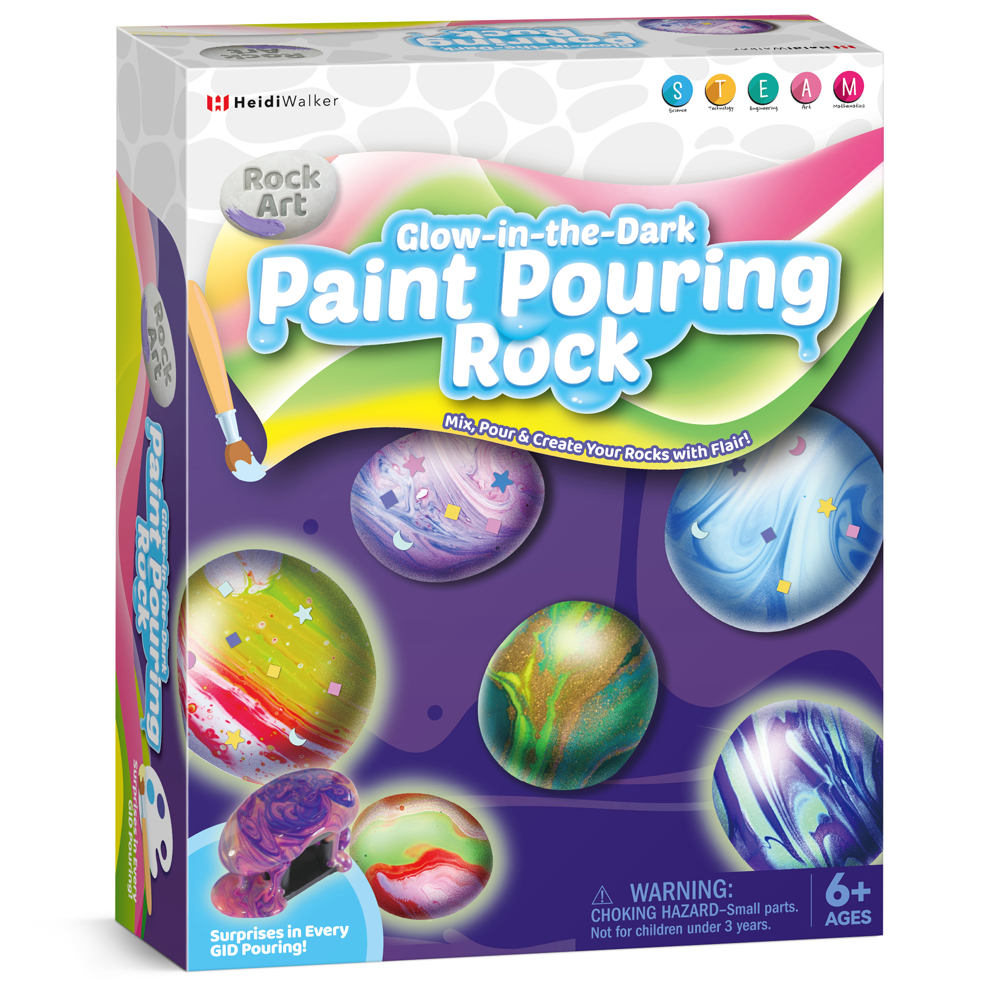 HeidiWalker Glow Paint Pouring Rock Art Kit_2
