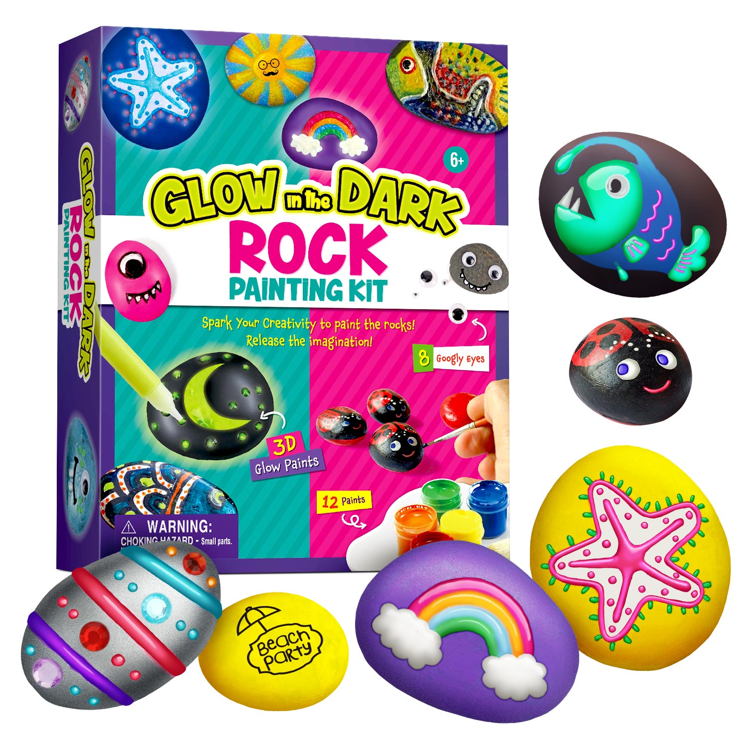 Piano Potato Glow in the Dark Rock Painting Kit 10110012_2