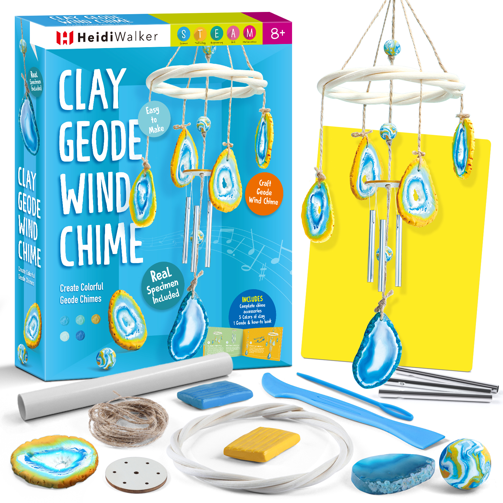 HeidiWalker Clay Geode Wind Chime Craft Kit_2