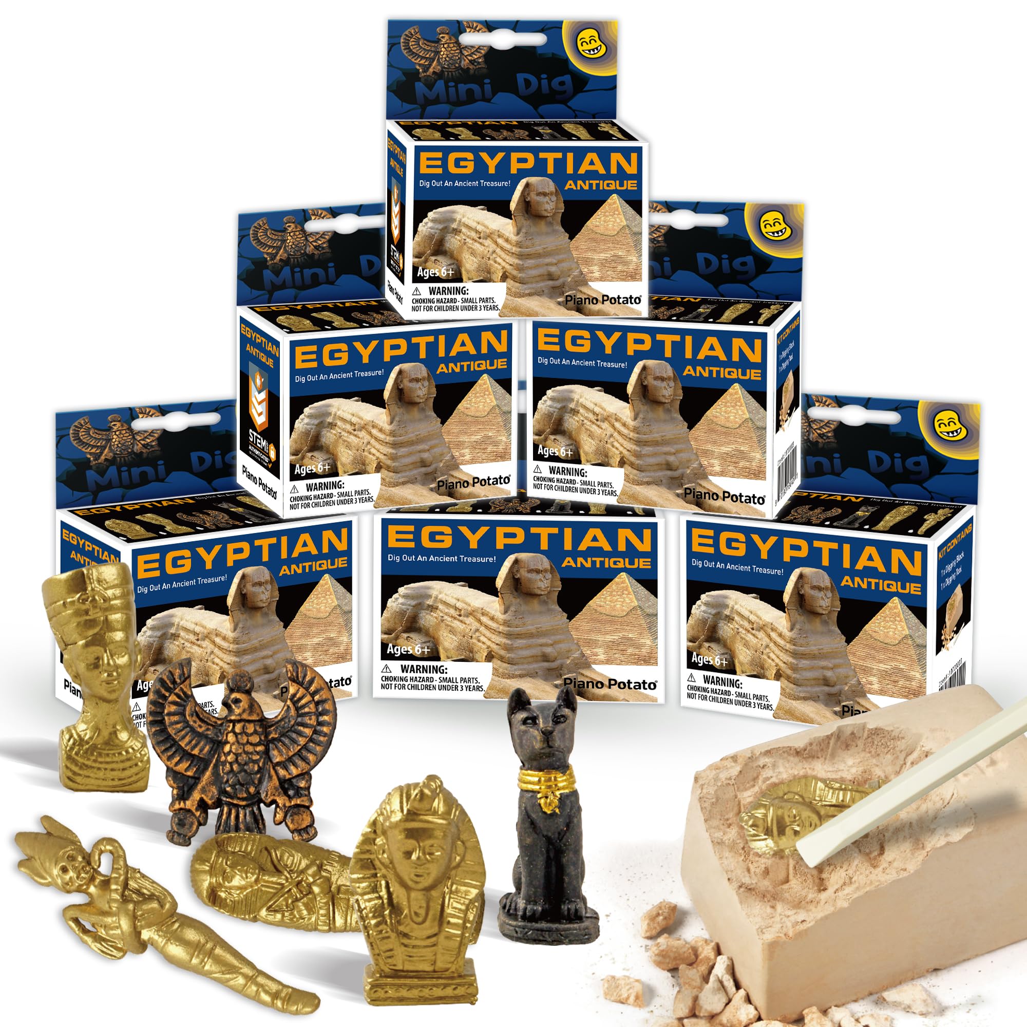 Piano Potato Egyptian Antique Mini Dig Kit - Complete 6-Pack Set_2