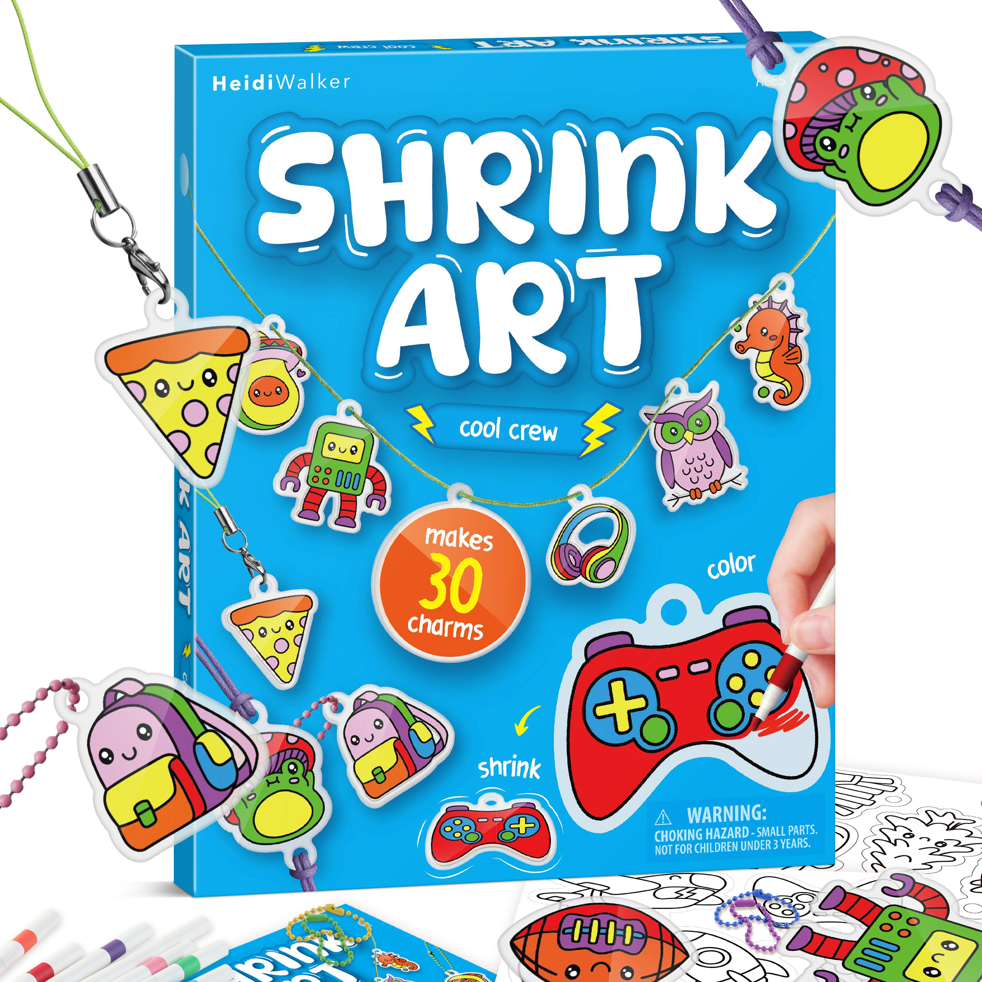 Heidi Walker Shrink Art Cool Crew Blue Charm Kit_2