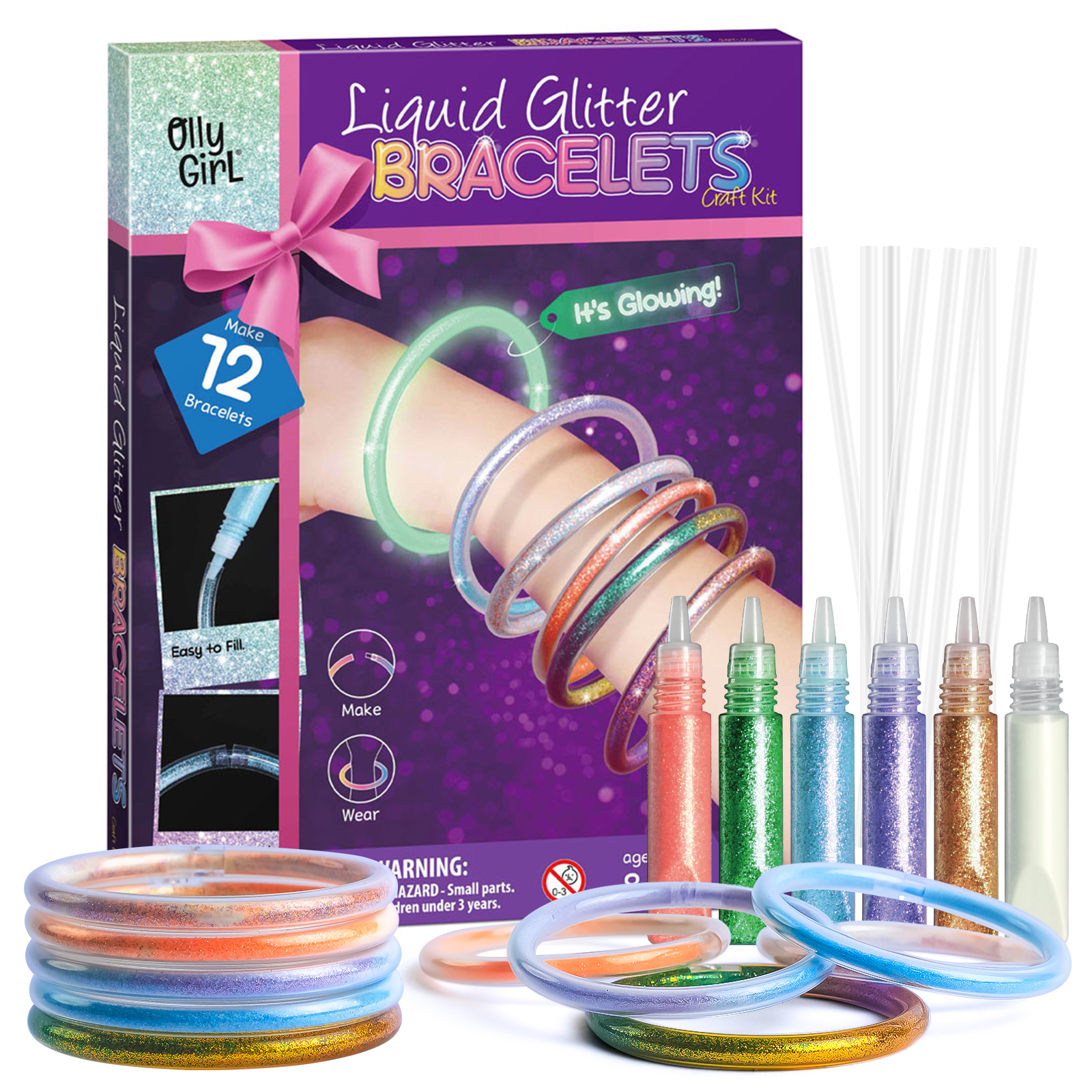 Olly Girl Liquid Glitter Bracelet Making Kit_2
