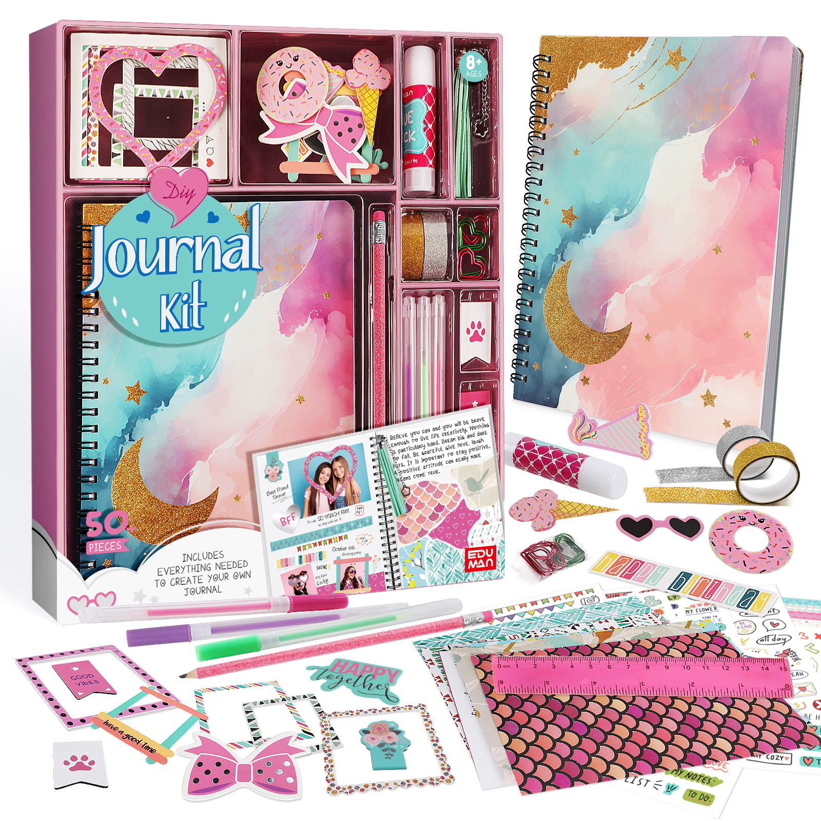 Olly Girl DIY Journal Kit - Pink Colorful Cover_2