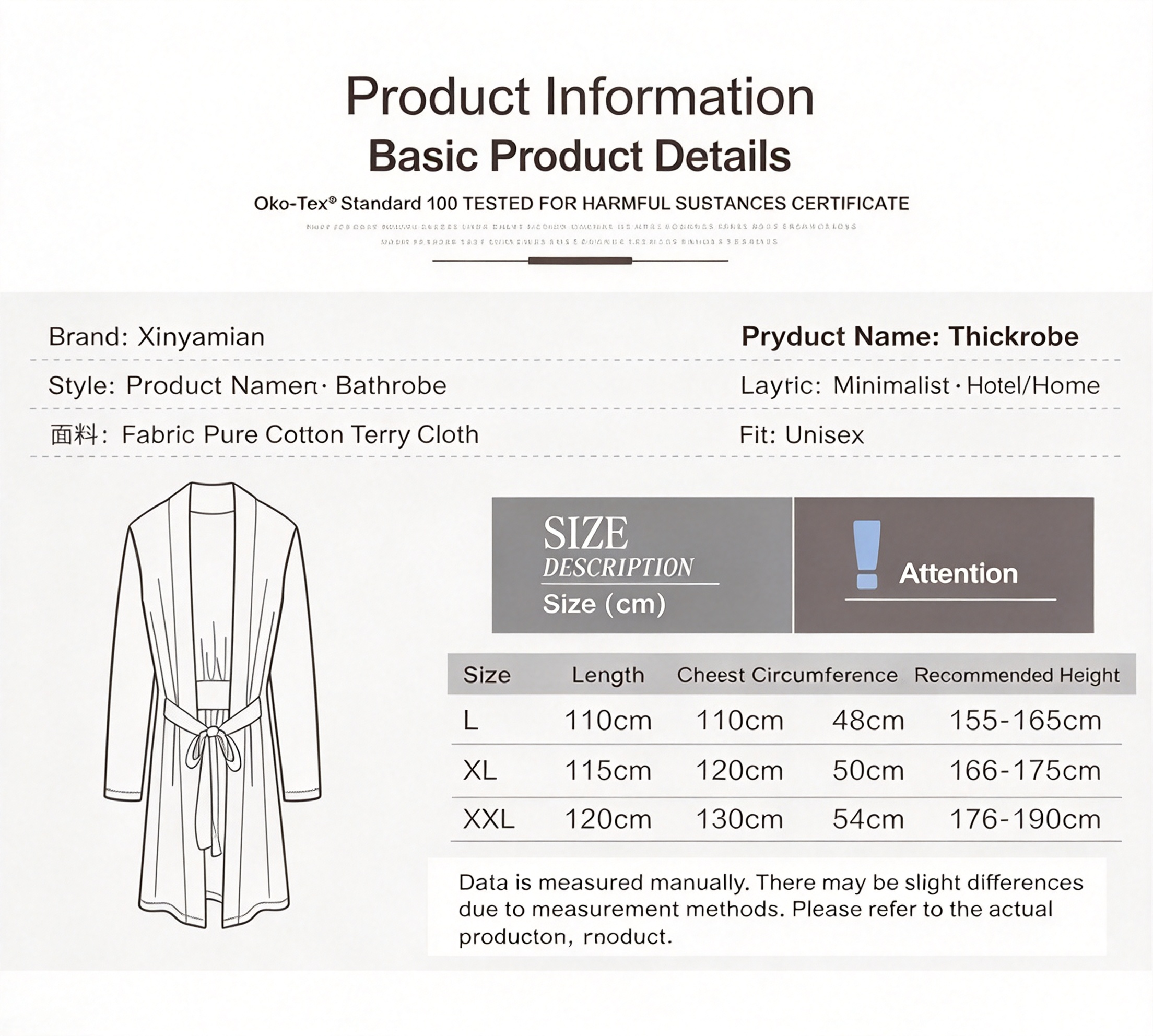 Luxury Towel Bathrobe for Men and Women White Hotel Spa Bathrobe with Gold Trim Soft Absorbent Couple Bathrobe with Belt and Pockets Premium Bathrobe for Hotel, Resort & Spa Use Mixed Gender Bathrobe in Gold Trim & Clean Trim_4