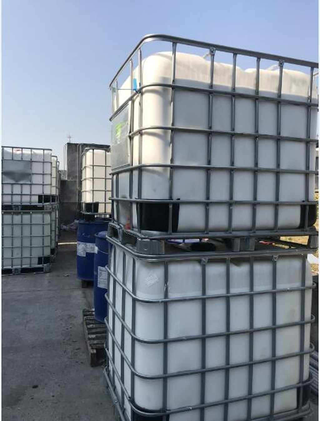 0056 Plastic Film Wrapped Pallets in Stacked Storage for Packaging_2