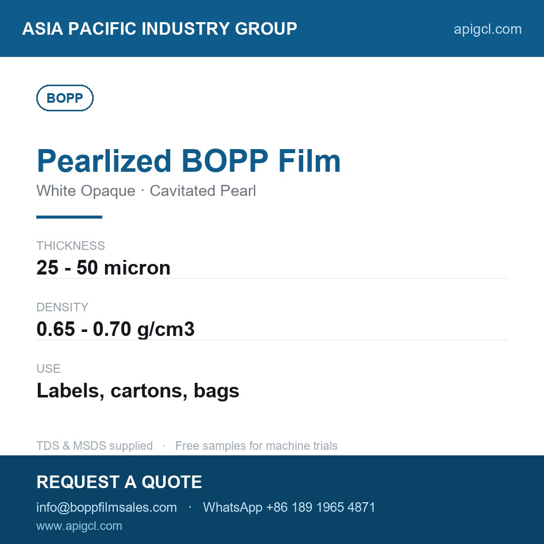 Pearlized BOPP Film BOPP-PL_2
