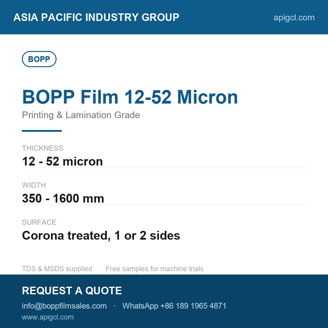 BOPP Film 70 Micron Clear Corona Treated On One Or Both Sides_2