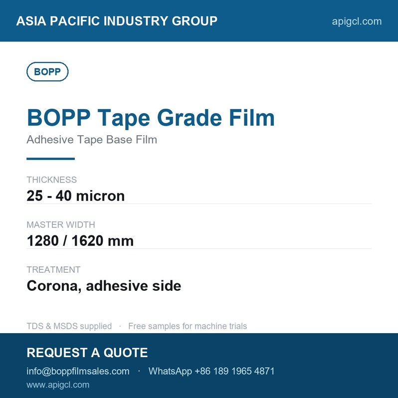 BOPP Tape Grade Film 45 Micron Clear High Tensile Strength For Adhesive Tape Coating_2