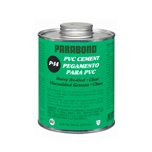 P-14 pvc solvent cement heavy bodied – clear