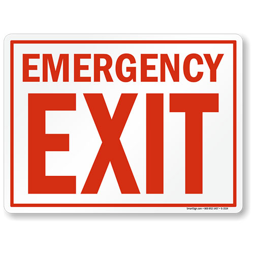 Emergency signs