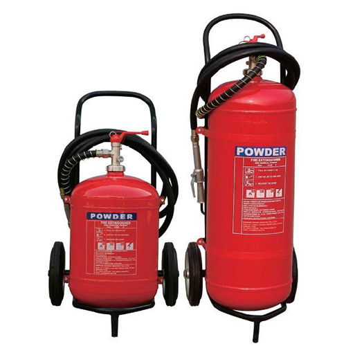Wheeled powder fire extinguisher