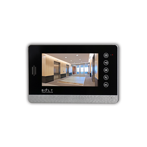 7 inch hd color lcd screen 4 wire handsfree villa video door phone with photo recording, call transfer, intercom between at most 4 monitors c72m