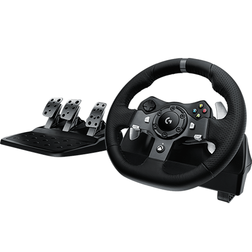 Logitech g920 driving force  racing wheel for xbox one and pc  part no: 941-000124