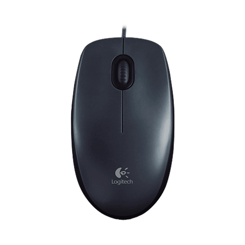 Logitech wired mouse m100 corded full-size comfort part no: 910-001602 (black) part no: 910-001603 (white)