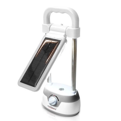 Touchmate solar rechargeable led lamp with 180° swivel