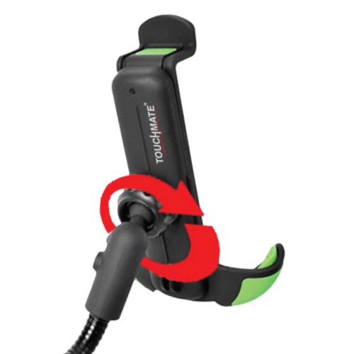 Touchmate universal mobile holder with dual usb car charger - 4” upto 6” smartphones (tm-ch150c)