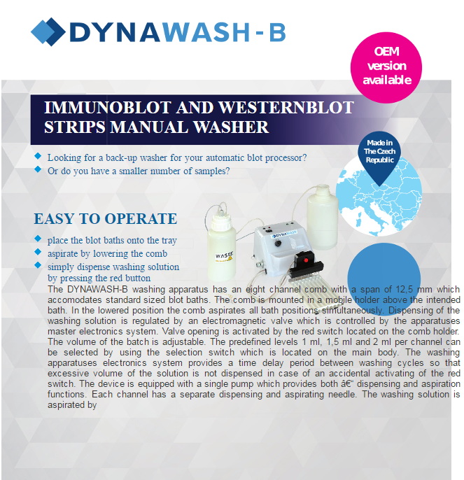 DYNAWASH-B Immunoblot and Westernblot Strips Manual Washer