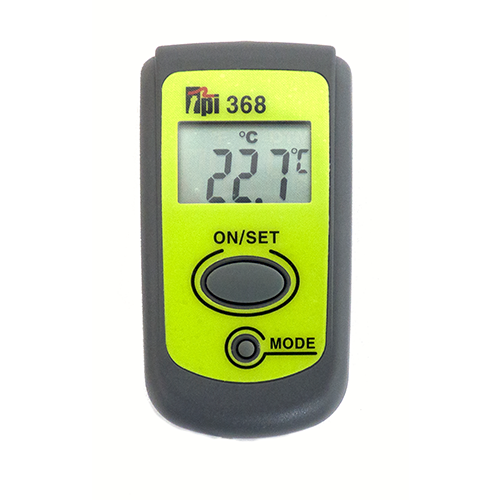 Close-focus, pocket-size infrared thermometer without laser