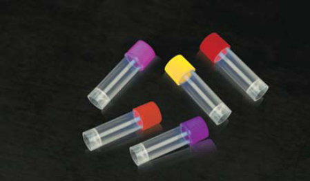 Micro blood collection vials with leak proof screw cap